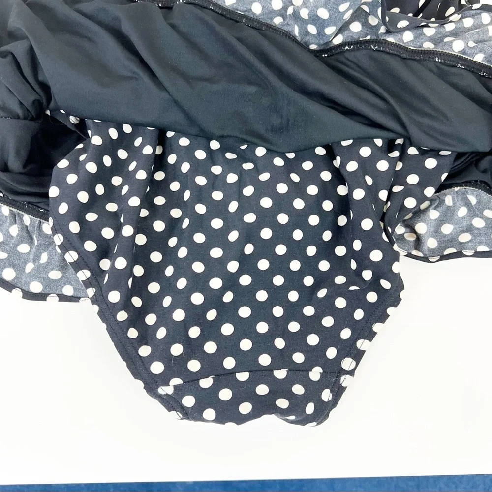 Coco Reef Polka Dot Mod One-piece with Ruffle Overlay 36D - Picture 9 of 11